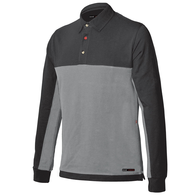 Koszulka polo z długim rękawem elastyczna ISSALINE STRETCH 8776