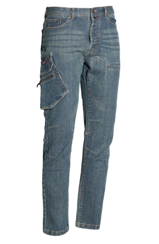 Spodnie robocze jeans elastyczne dżinsy ISSALINE JEANS JEST STRETCH Multi Pockets 8025BP