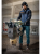 Spodnie robocze jeans elastyczne dżinsy ISSALINE JEANS JEST STRETCH Multi Pockets 8025BP - 3