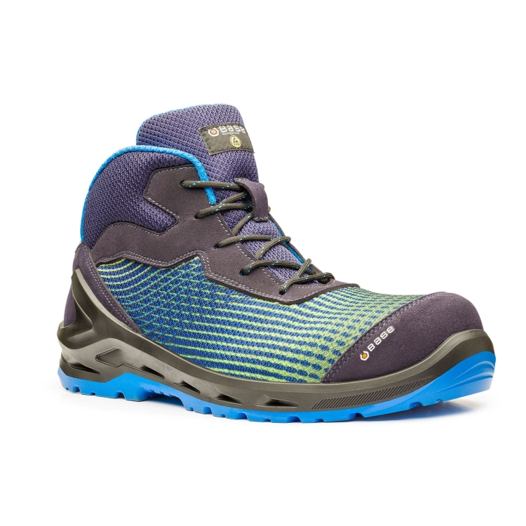 Buty robocze nad kostkę antystatyczne BASE I-CYBER FLUO TOP S1P ESD - 4
