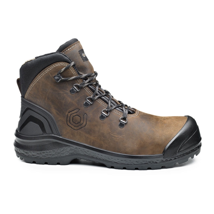 Buty robocze nad kostkę skórzane i wodoodporne BASE BE-STRONG TOP S3