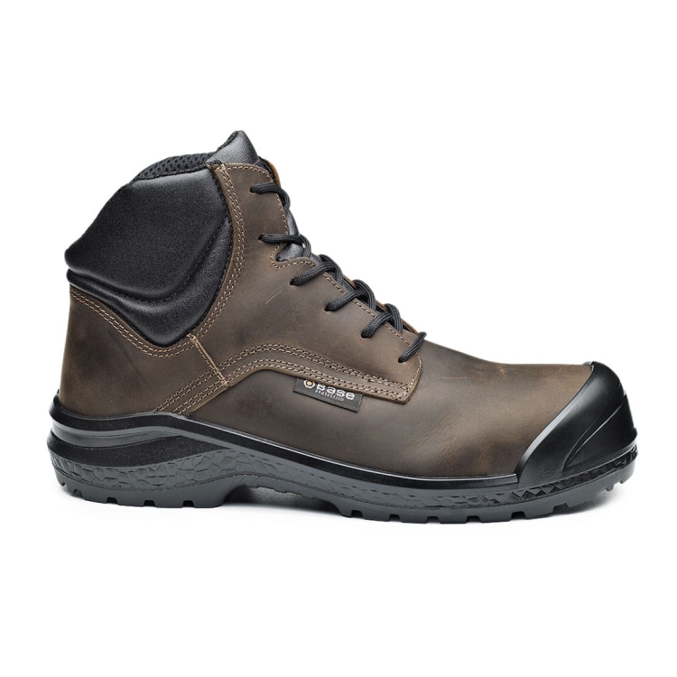 Buty robocze nad kostkę skórzane i wodoodporne BASE BE-BROWNY TOP S3