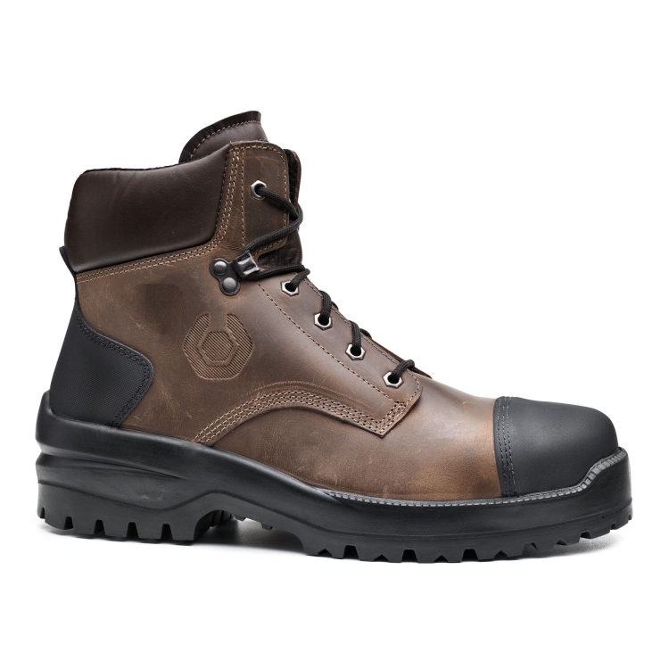 Buty robocze nad kostkę skórzane i wodoodporne BASE BISON TOP S3L
