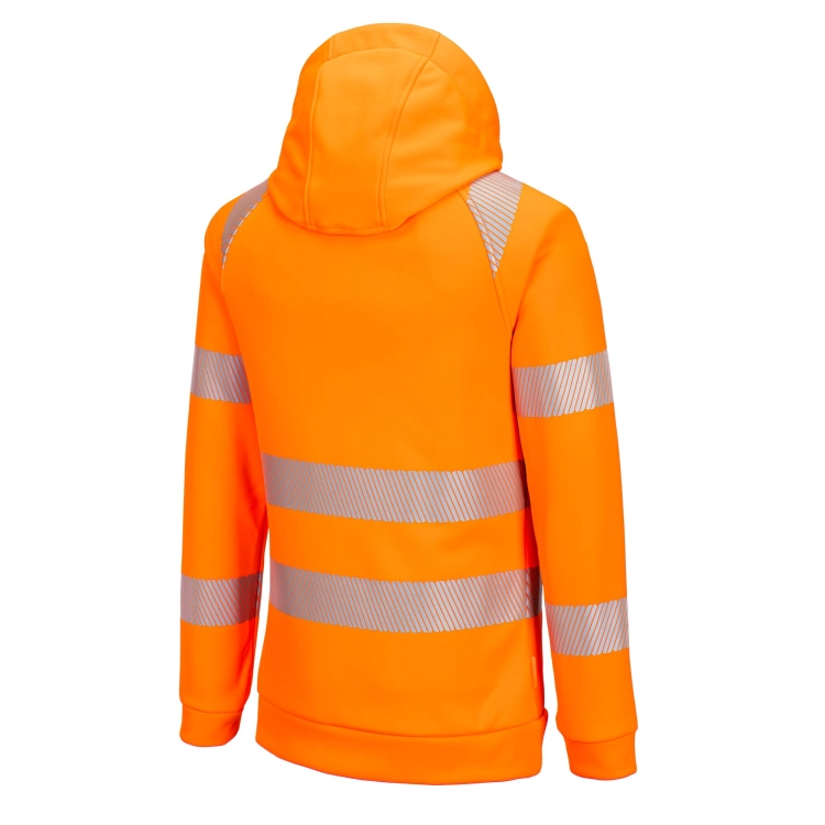 Bluza robocza ostrzegawcza z kapturem i zamkiem1/4 PORTWEST DX482 - 7