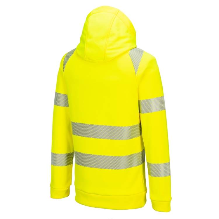 Bluza robocza ostrzegawcza z kapturem i zamkiem1/4 PORTWEST DX482 - 3