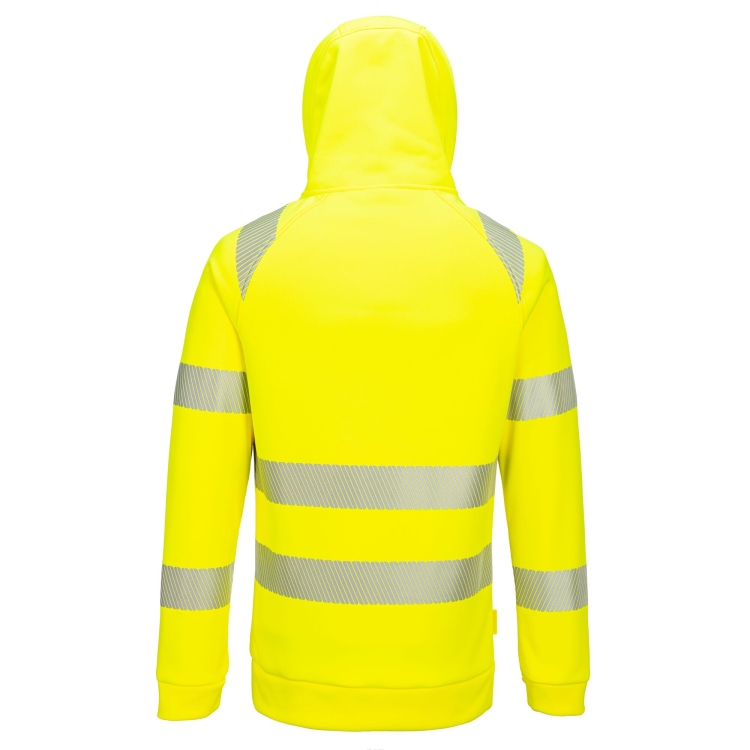Bluza robocza ostrzegawcza z kapturem i zamkiem1/4 PORTWEST DX482 - 4