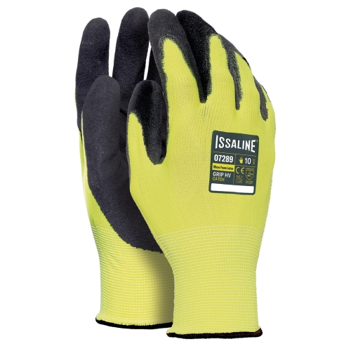 Rękawice robocze nylonowe powlekane spienionym lateksem ISSALINE GRIP HV CATCH