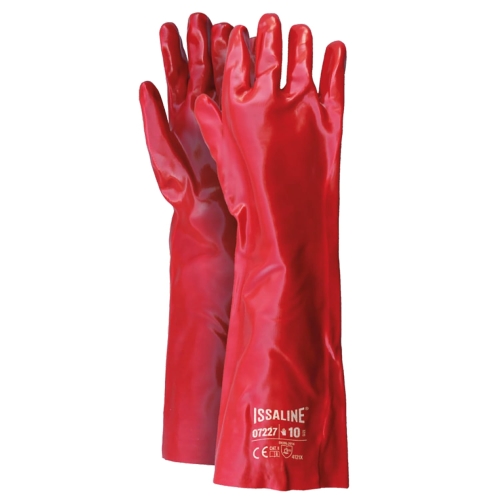 Rękawice robocze bawełniane powlekane PVC 45cm ISSALINE