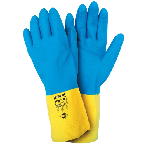 Rękawice robocze chemoodporne ISSALINE 2 COLOR DEFENDER KAT.III
